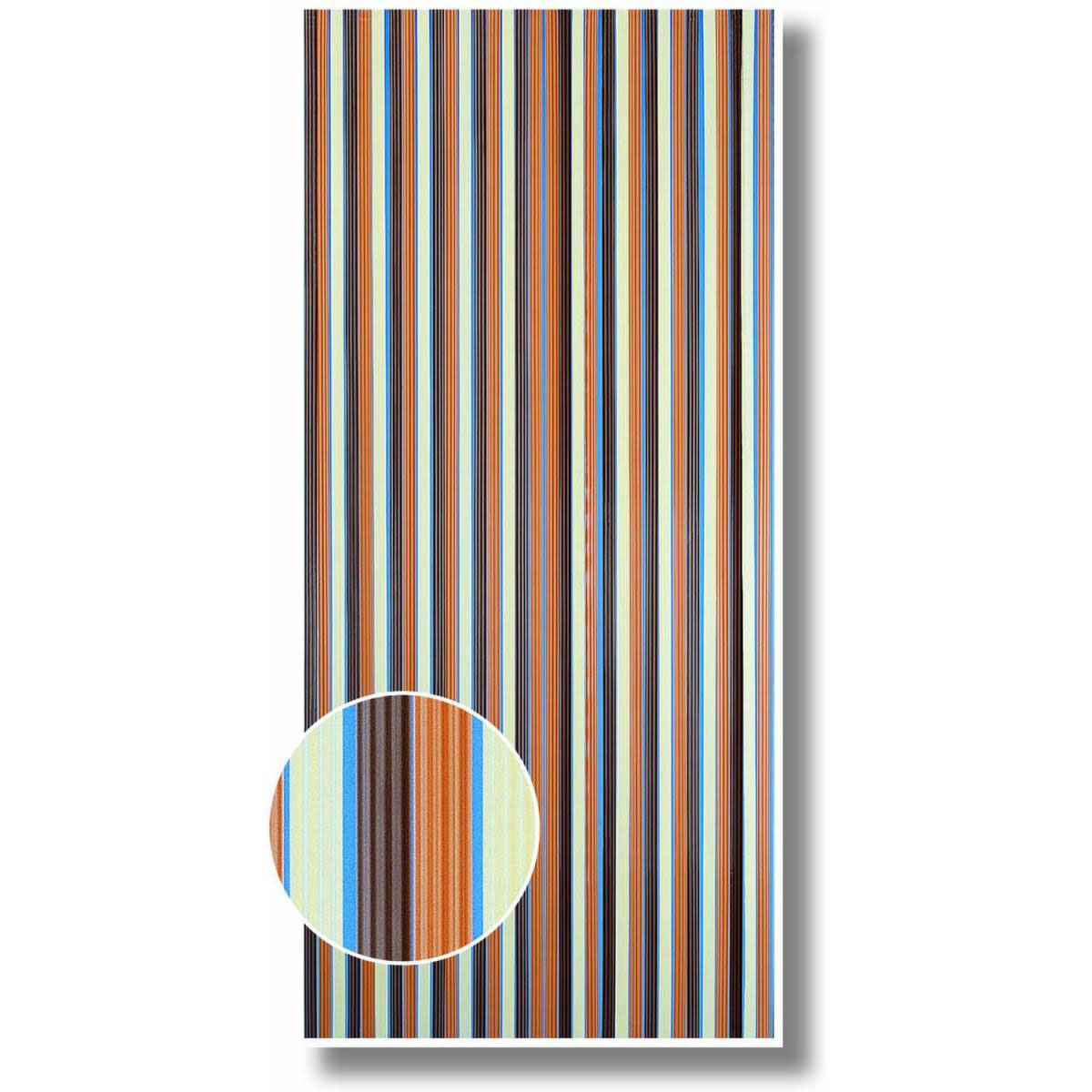 Streifenvorhang braun-beige Bild 1