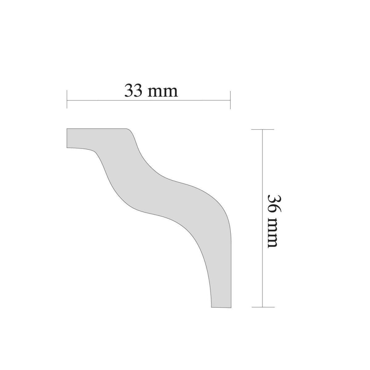 Zierprofil Lena 2 x 2 m weiß Bild 2