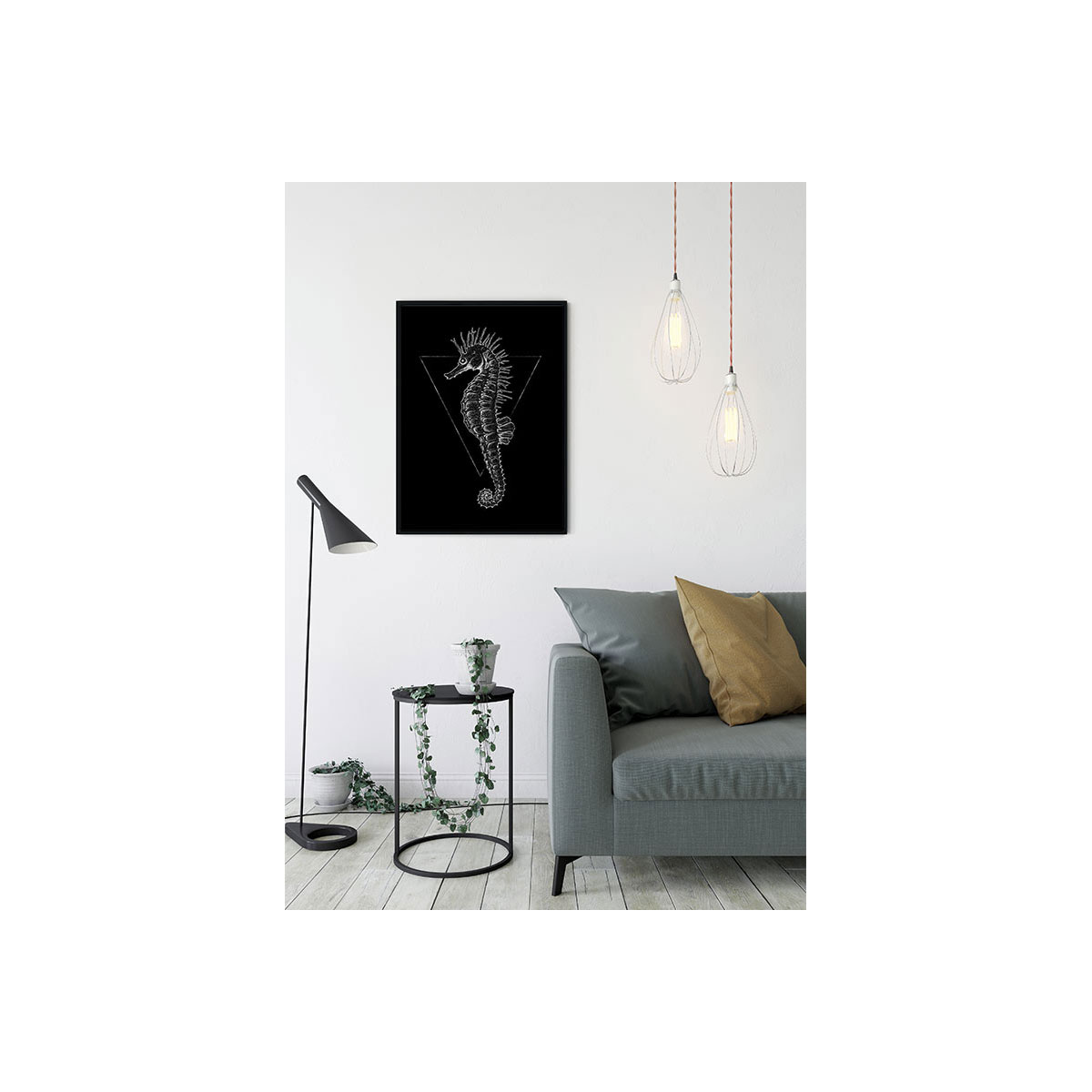 Komar  Wandbild Sea Horse Black 30x40 cm Bild 4