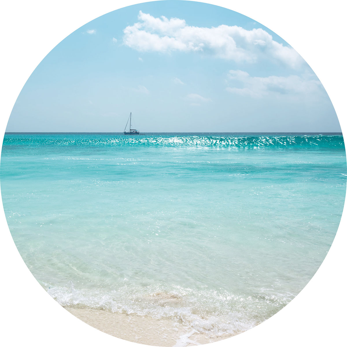 Komar  Selbstklebende Vlies Fototapete rund Lagoon Durchmesser 125 cm Bild 2