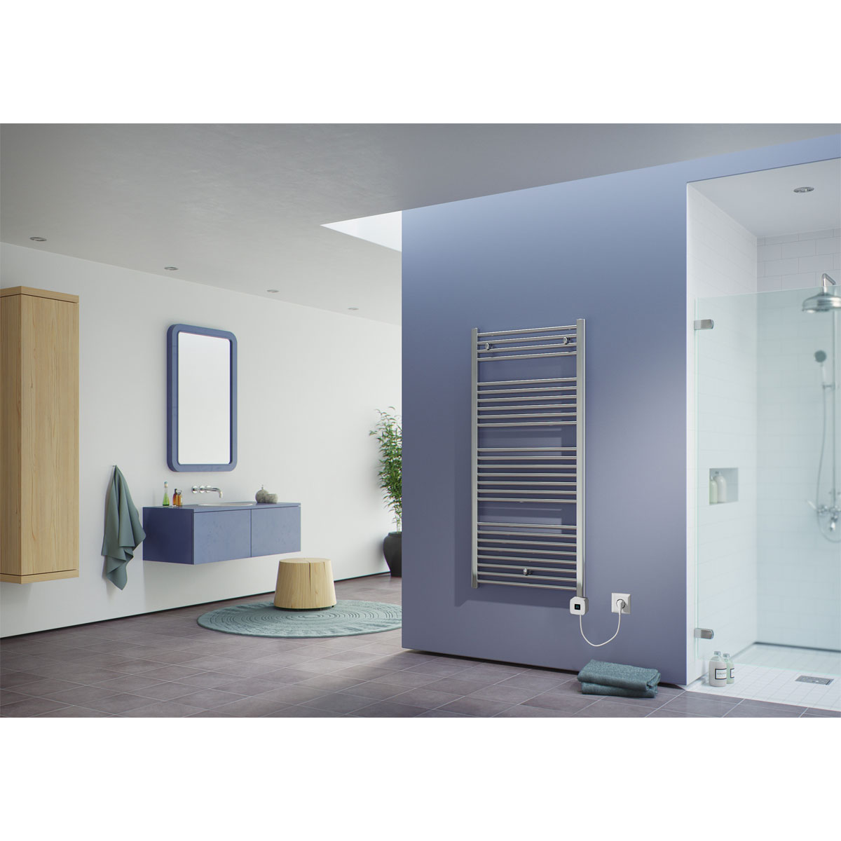 Ximax  Elektrischer Handtuchwärmer C1 916 x 450 mm 300 Watt Typ 7 Chrom Bild 1