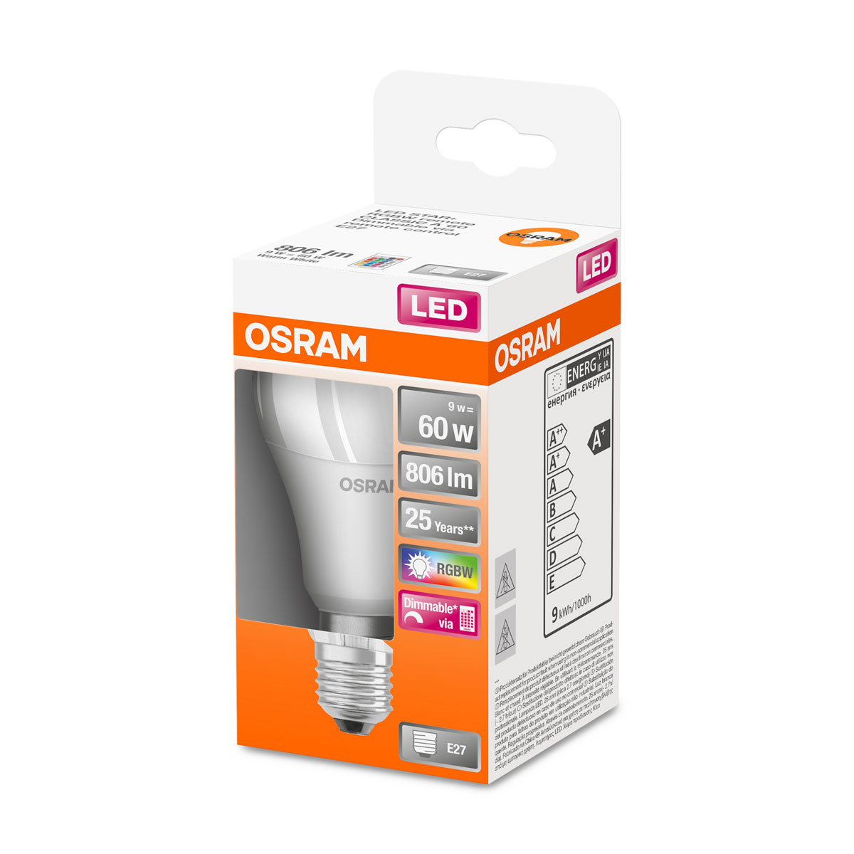 Osram LED-Leuchtmittel dimmbar E27 60W multicolor Bild 2