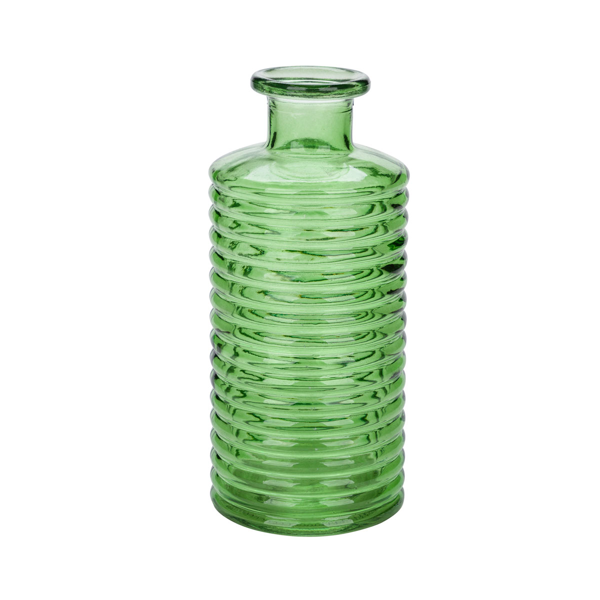 Kunstgewerbe Gehlmann Glasvase grün 9,5 x 21 cm