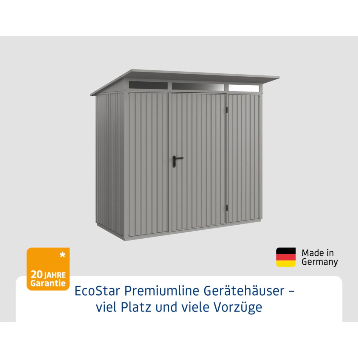 EcoStar  Gerätehaus Trend-PTyp 1RAL9007 1 flg Bild 2