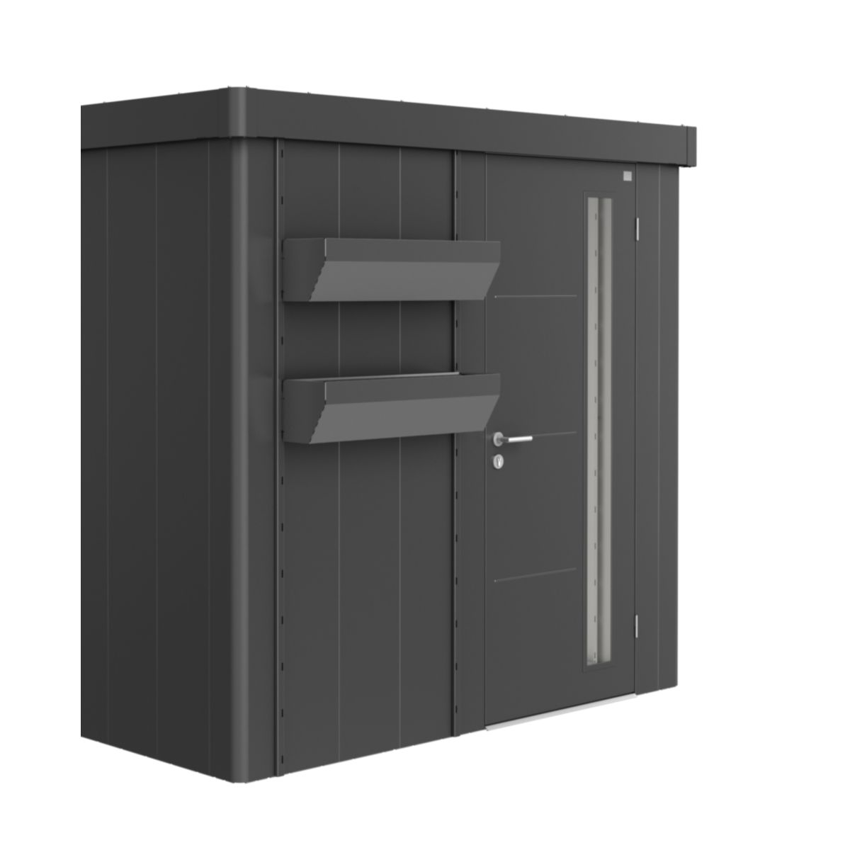 Biohort FloraBoard zu Gerätehaus Neo dunkelgrau-metallic