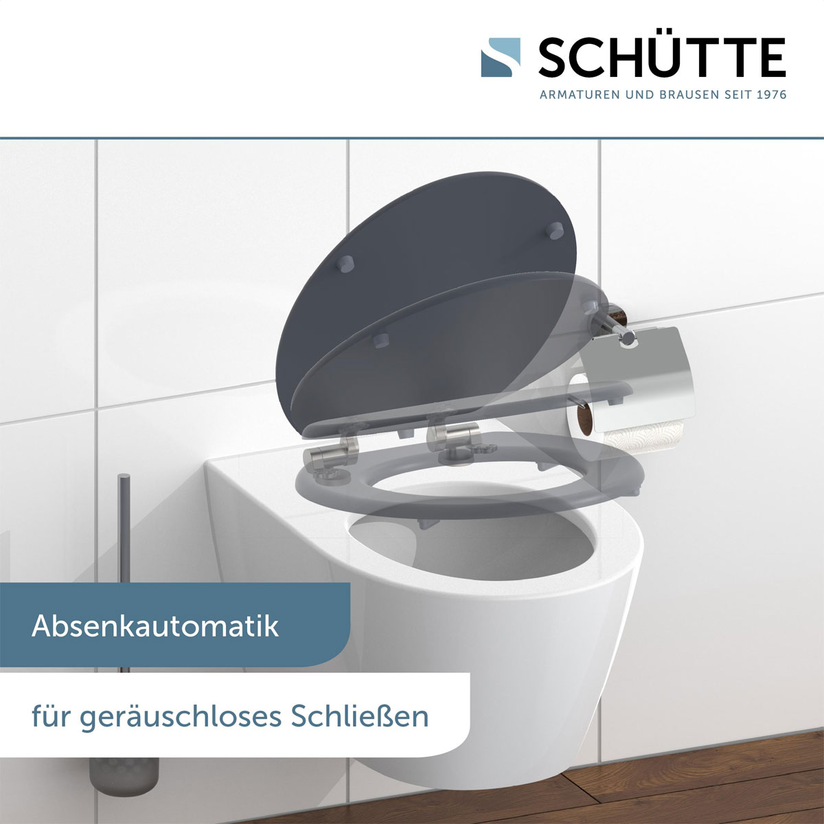 Schütte MDF WC-Sitz SPIRIT ANTHRAZIT mit Absenkautomatik Bild 4