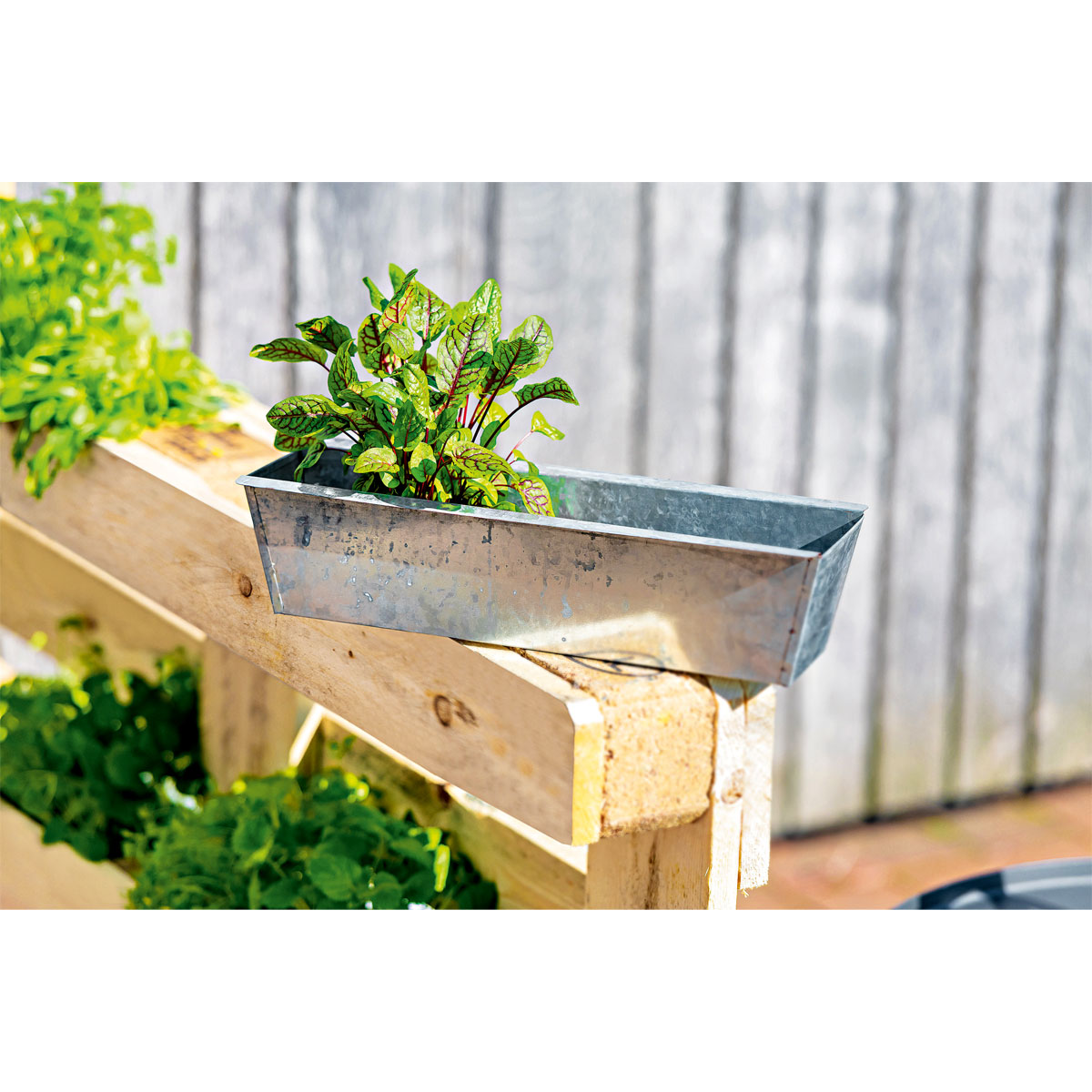 Zink-Blumenkasten 38 x 33,3 x 9 cm Bild 1