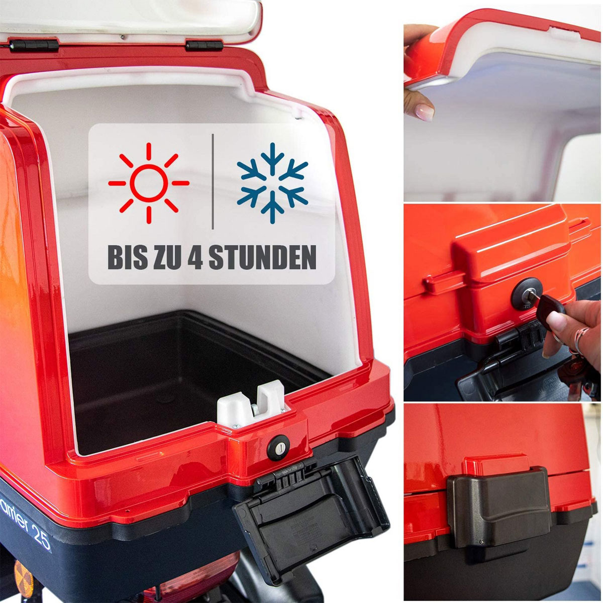 Rolektro E-Carrier „25 V.3“ Rot, mit Koffer Bild 7