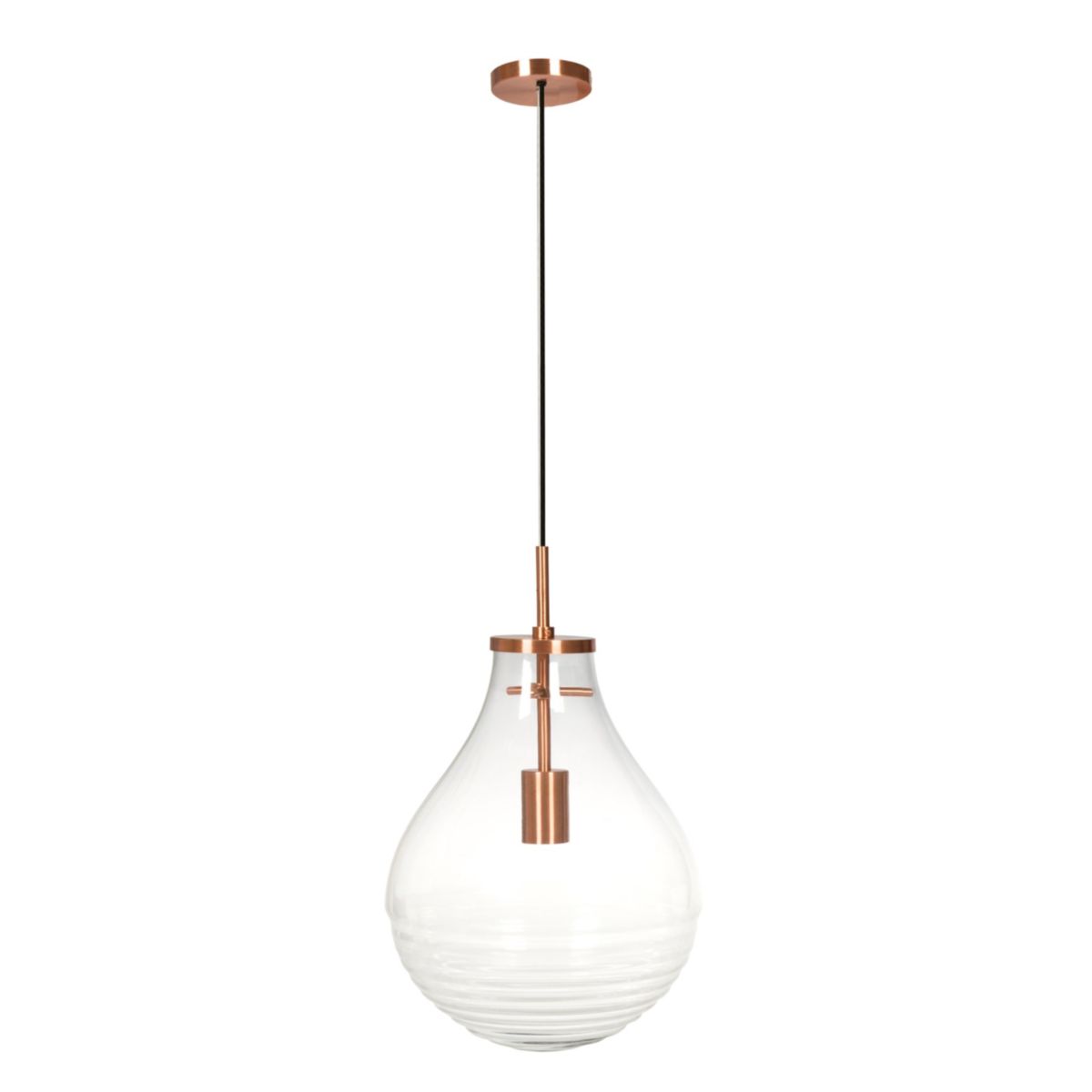 Hängelampe Tamo Large Transparent kupfer