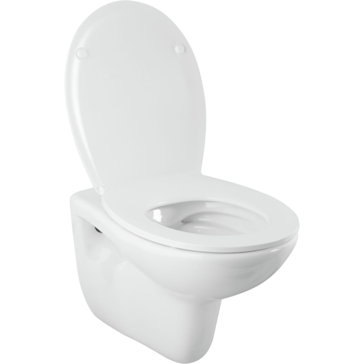 Wand-WC-Set Uni spülrandlos weiss Wand-WC inkl. WC-Sitz, abnehmbar, Absenkautomatik