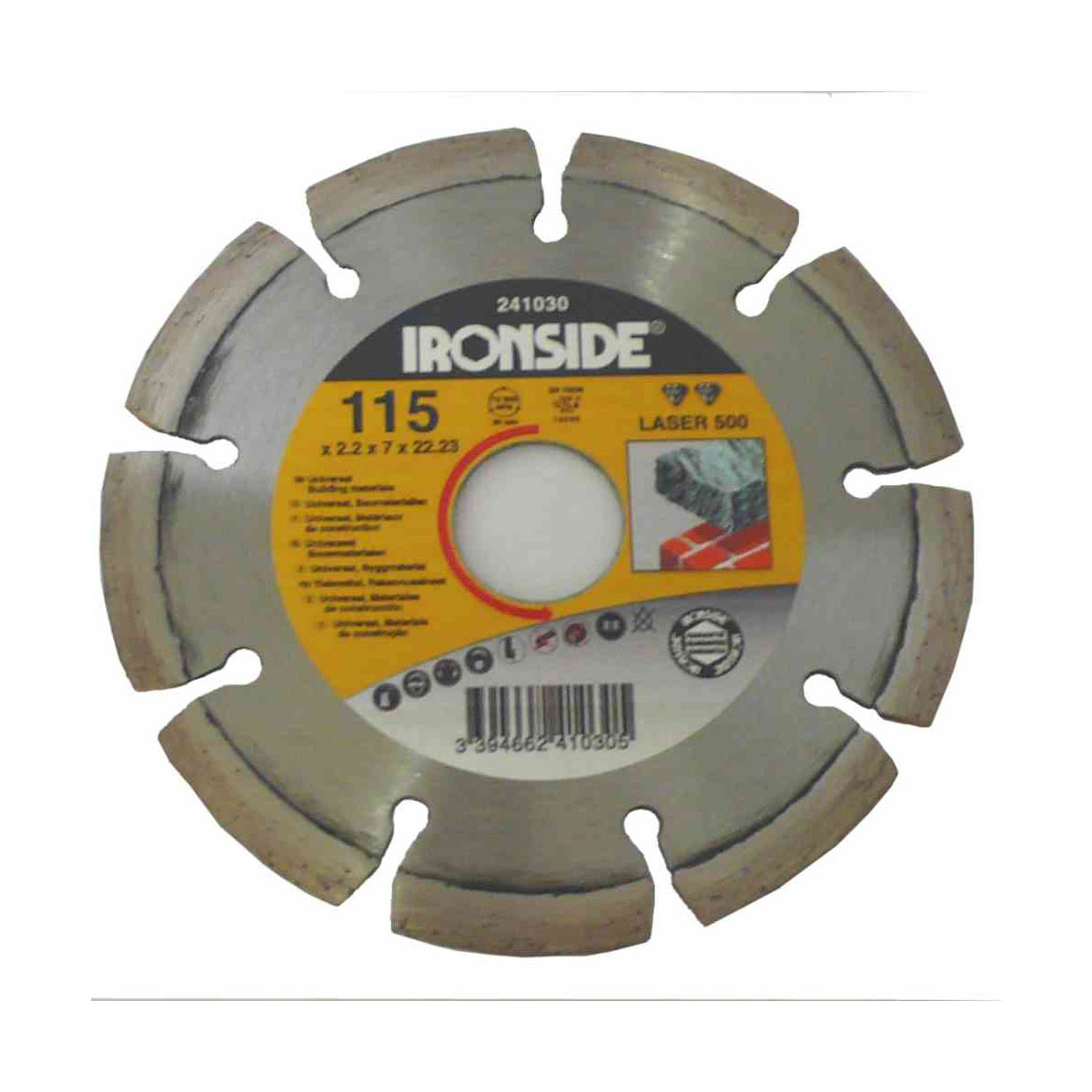 Ironside Diamanttrennscheibe Laser 500 115 mm