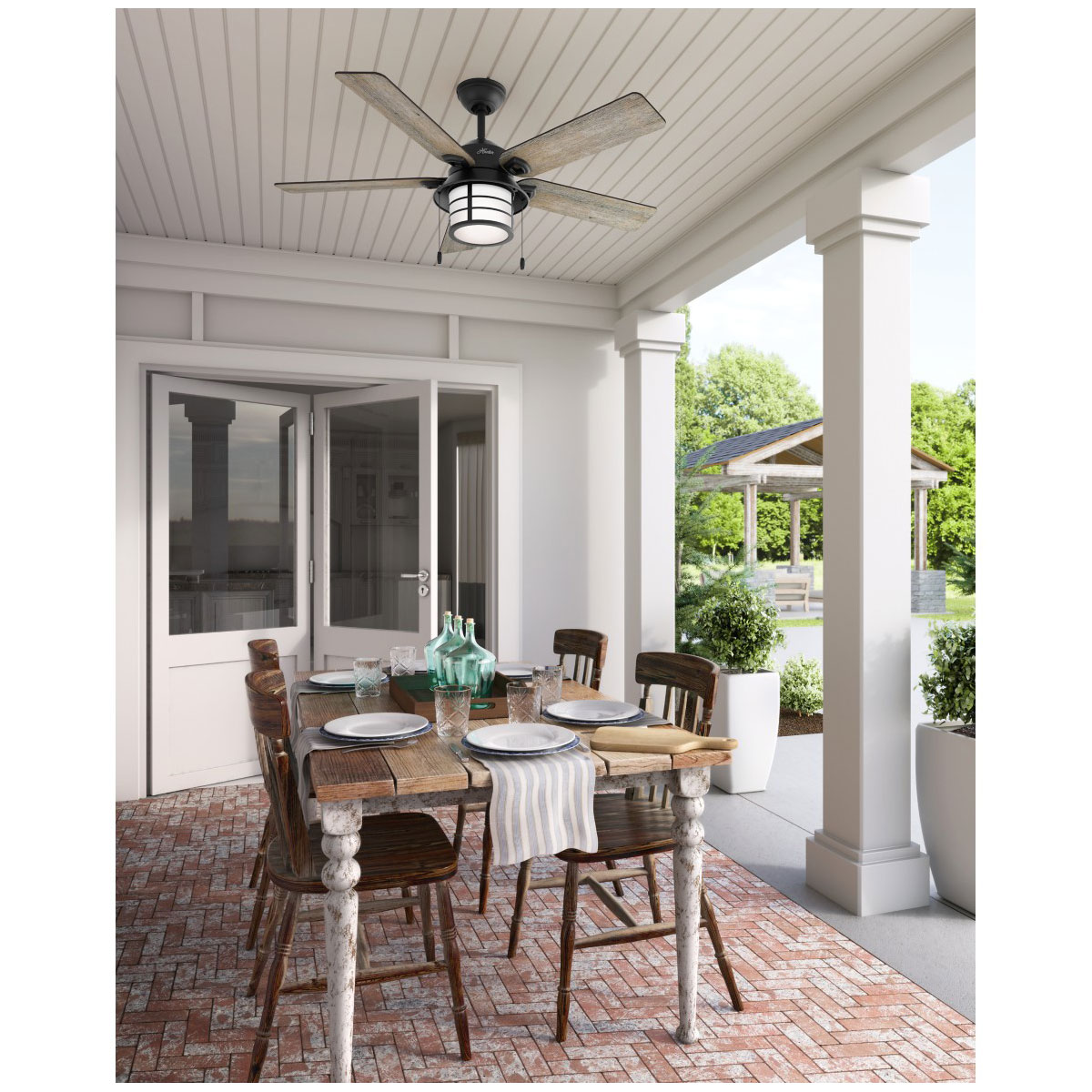 Hunter Fan Hunter Deckenenventilator Santorini 132 cm grau-braun Bild 9