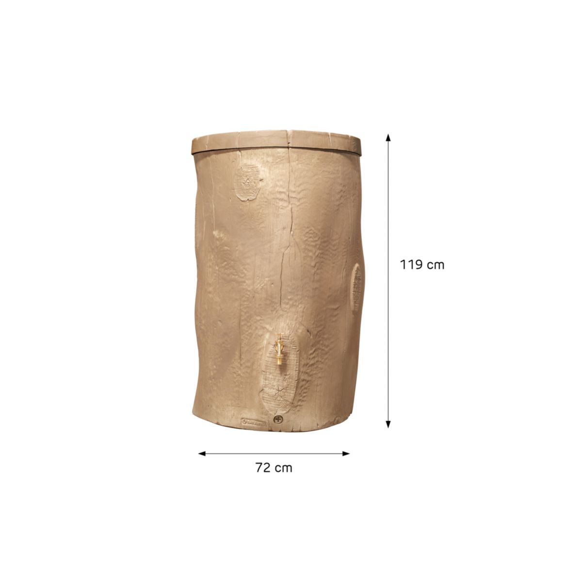 Garantia Regentonne Woodstock Baumstamm 400 L hellbraun Bild 3