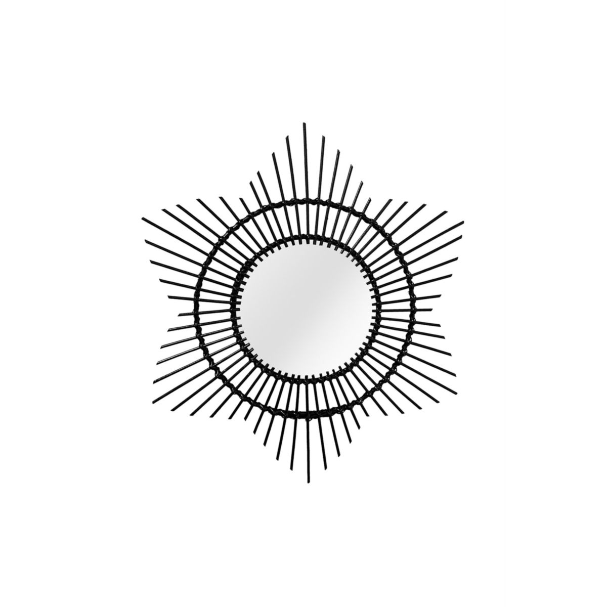 Rattan Spiegel Aina 425 schwarz