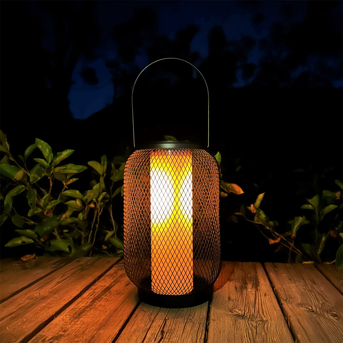 Flector Solar-Laterne Kea inkl Flammeneffekt schwarz Metall Bild 5