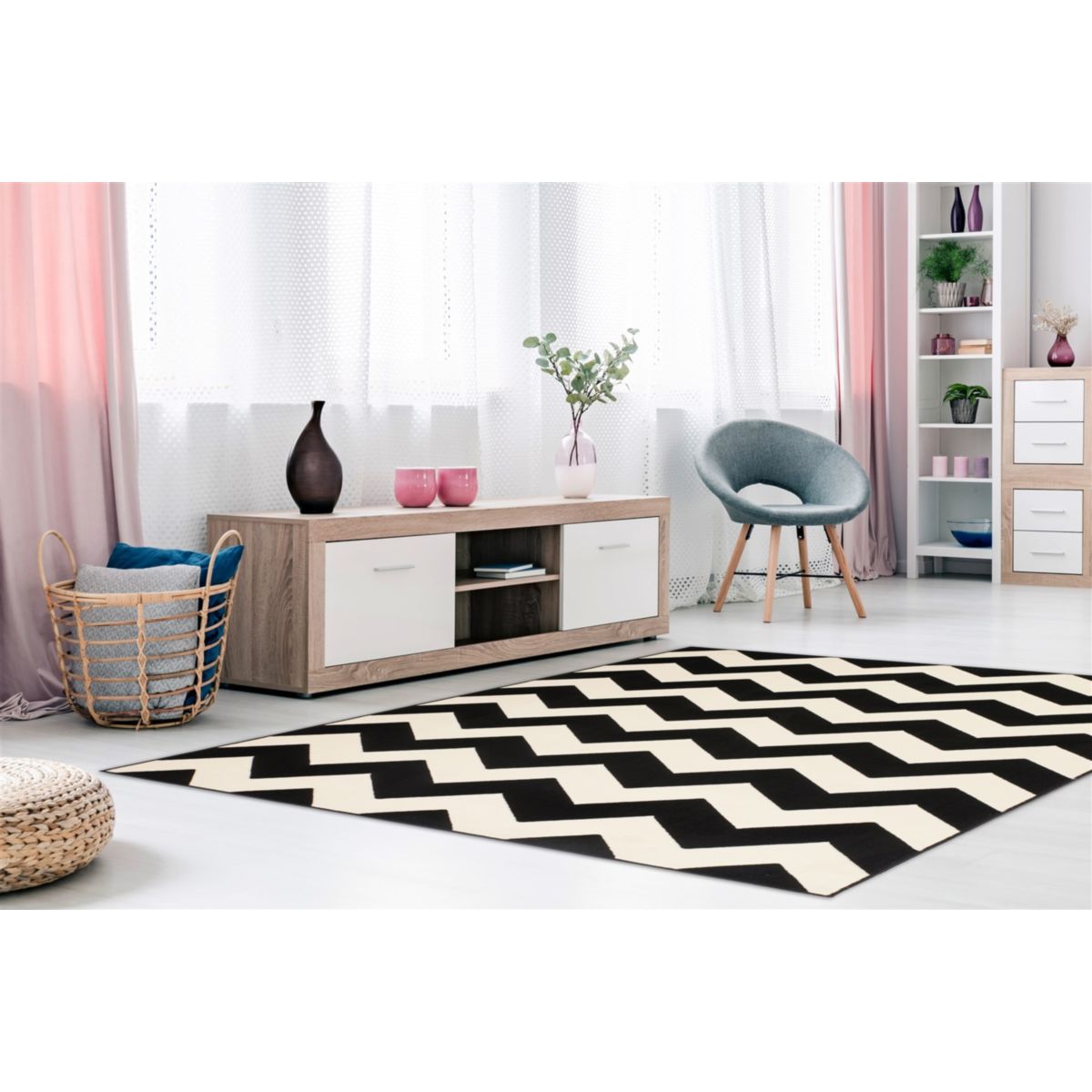 Manolya 2095 Schwarz 120cm x 170cm Bild 2