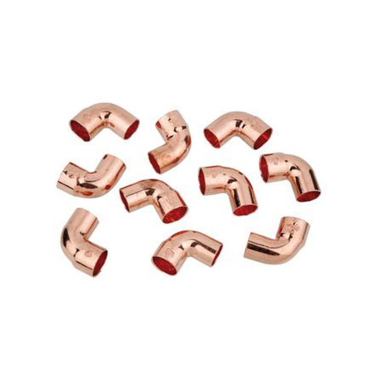 Kirchhoff 90-Winkel 15 mm 1 Muffe Kupfer 10 Stück