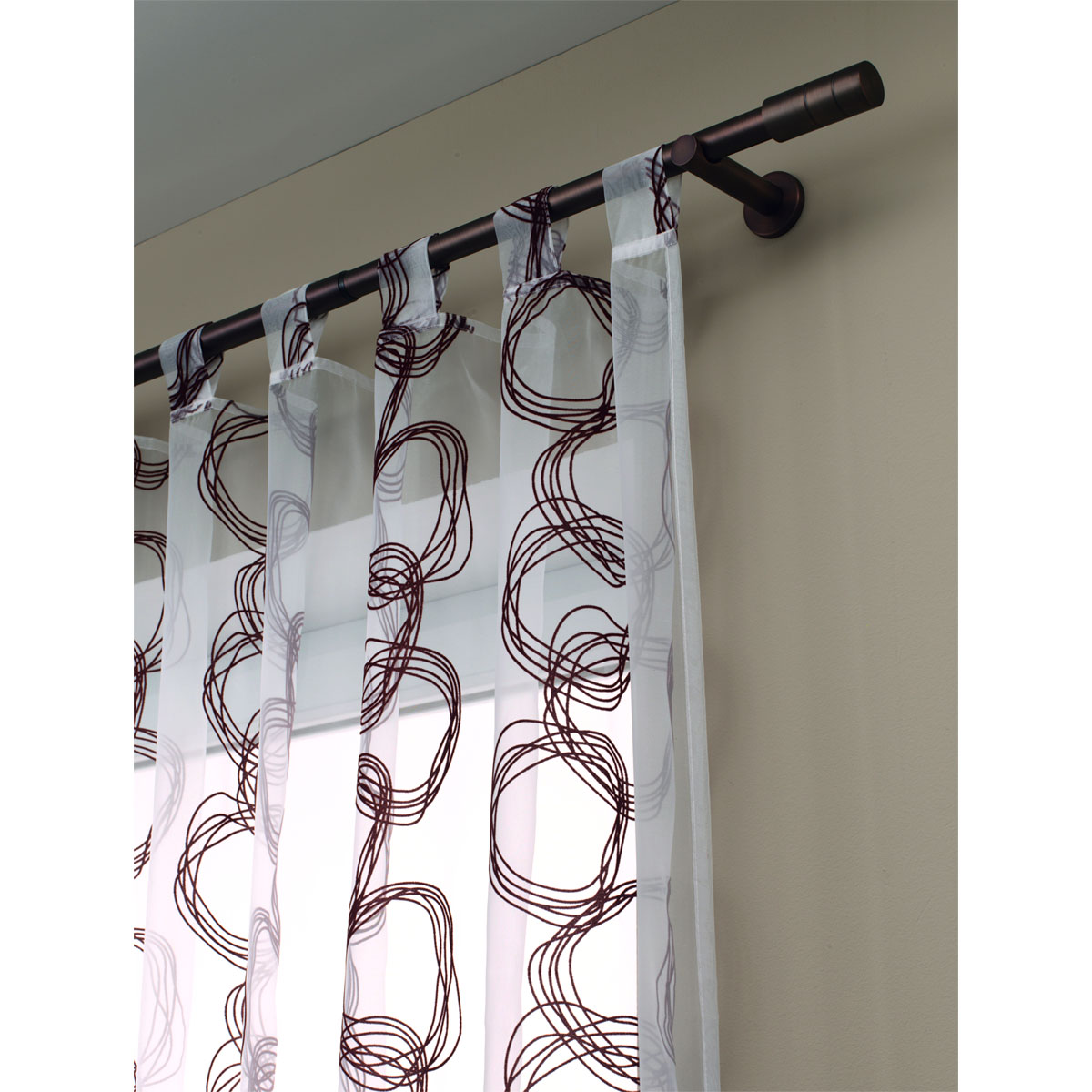 Gardinia Gardinenstangen-Set Zylinder Durchmesser 2,2/2,5 x 190-360 cm bronze Bild 3