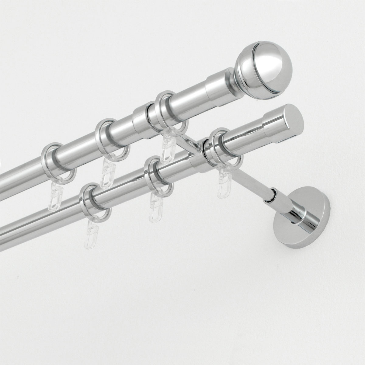 Gardinia Gardienenringe mit Faltenlegehaken für Durchmesser 20 mm chrom Bild 6