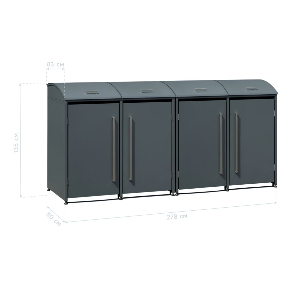 Westmann Mülltonnenbox Moderna 4 4x 240 L 83x278x135 cm Bild 5
