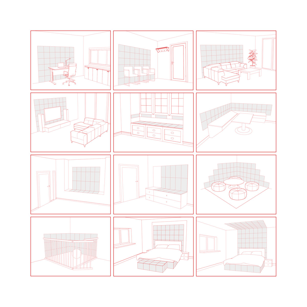 Mollis Polsterpaneele dunkelblau 60 x 30 cm Bild 6