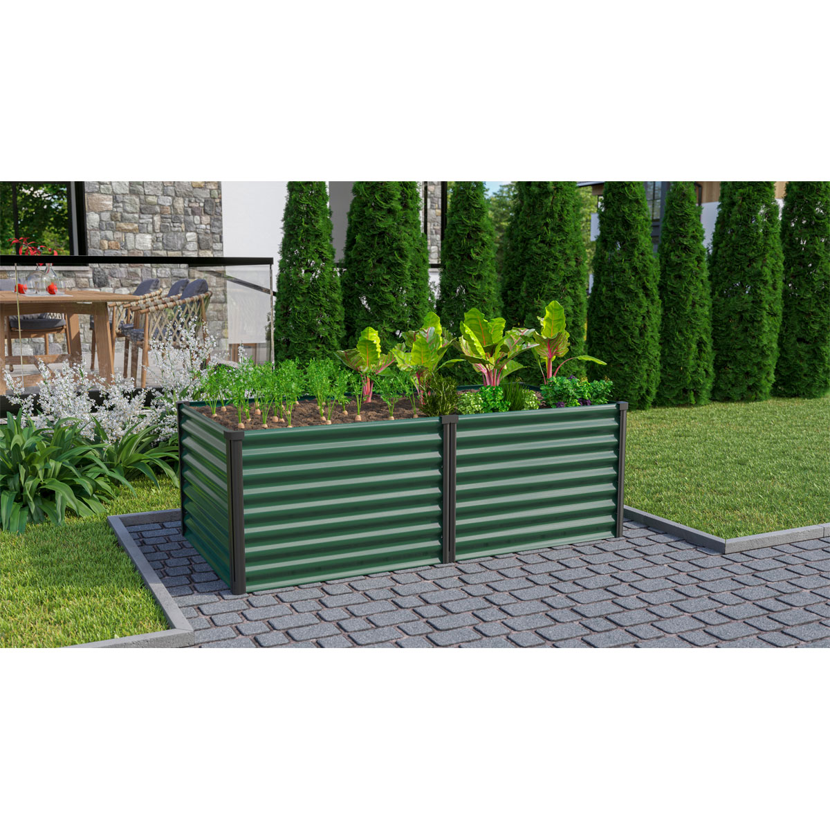 Vitavia  Hochbeet Meta seegras/schwarz