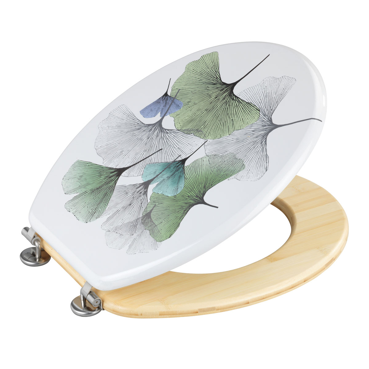 Wenko  WC-Sitz Ginkgo Toiletten-Sitz aus MDF rostfreie Edelstahlbefestigung Bild 3