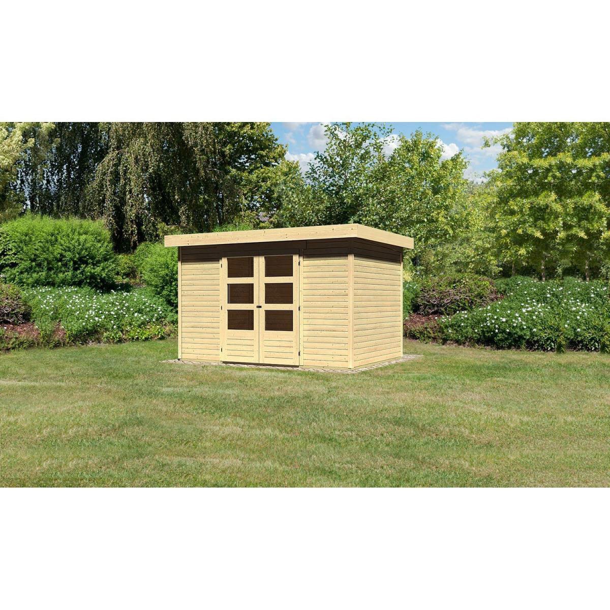 Karibu Gartenhaus Askola naturbelassen 302 x 217 x 211 cm Bild 3