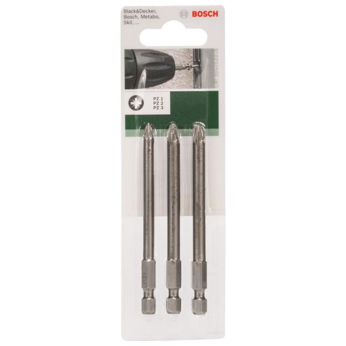 Bosch  DIY Schrauberklingenset 89 mm Standard 3- teilig PZ1 PZ2 PZ3 Bild 2