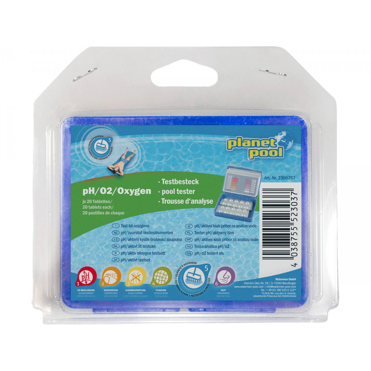 pH/Sauerstoff Testbesteck Tabletten 20 Stück