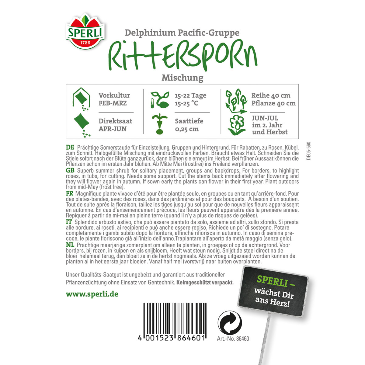 Sperli Rittersporn Pacific Mischung Bild 2