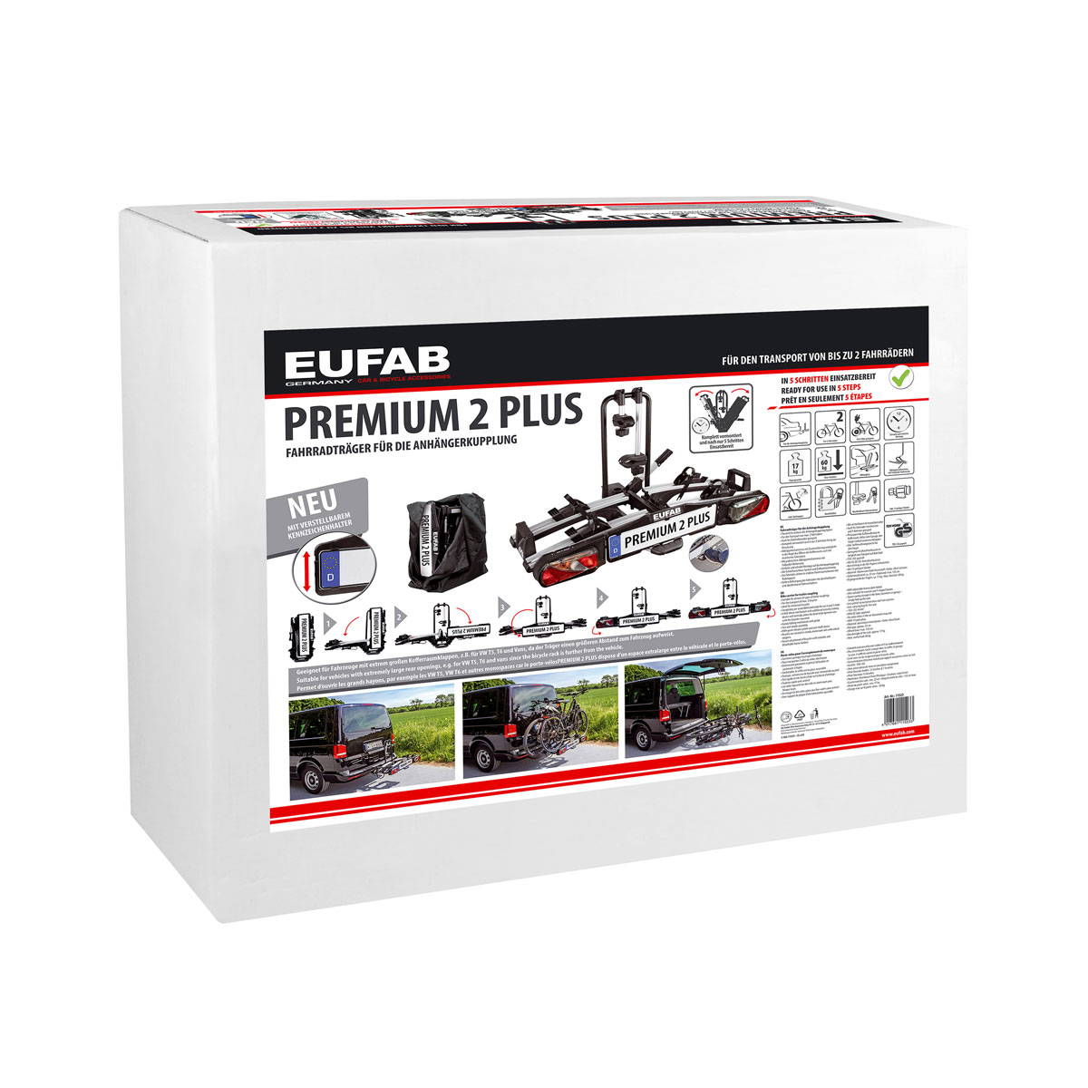 EUFAB Fahrrad-Kupplungsträger Premium II Plus für 2 Fahrräder Bild 10