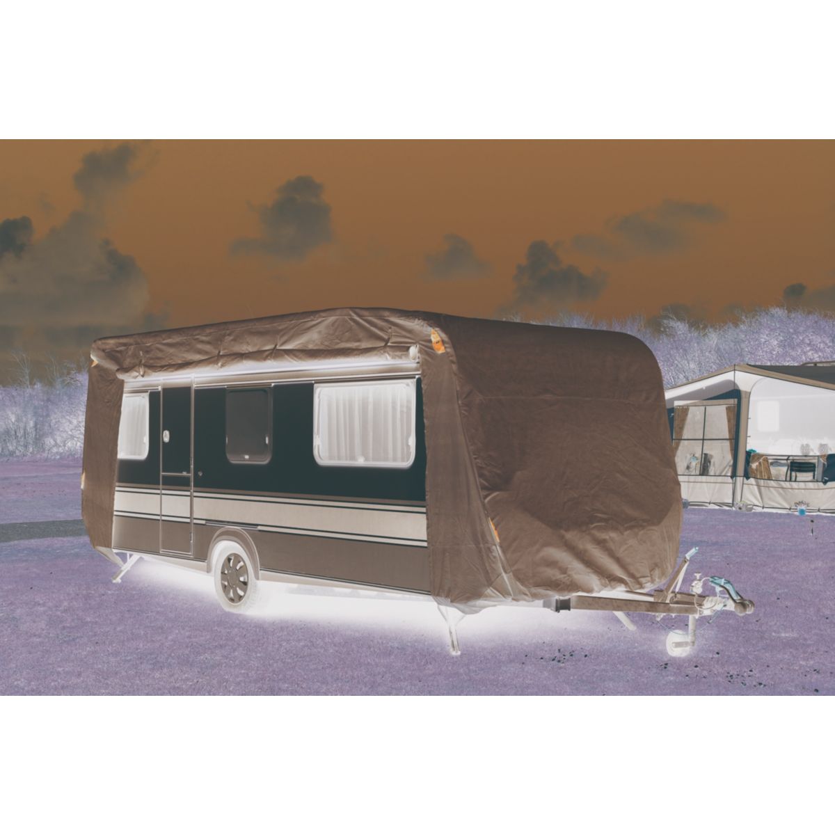 Garden Pleasure Wohnwagen-Abdeckhaube, Gr. XL 6,7x2,5x2,2 m, imprägniert Bild 4