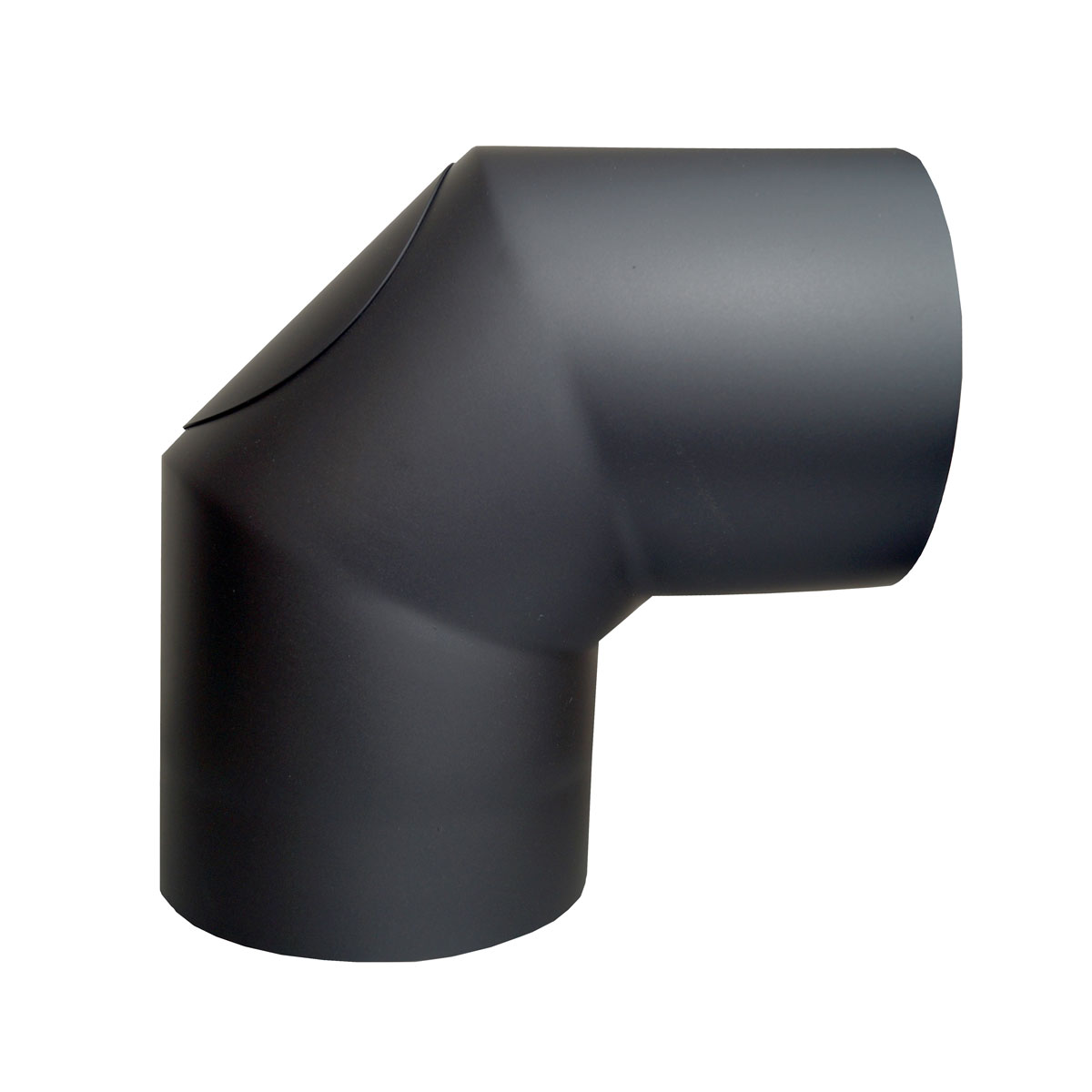FIREFIX  Doppelwandiger Rohrbogen 150 mm schwarz 45 Grad Bild 1