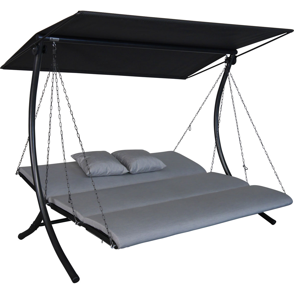 Angerer Freizeitmöbel GmbH Hollywoodschaukel Swing 3-Sitzer Zip granit Bild 3