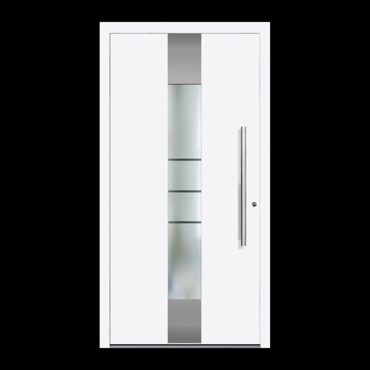 Schüco Aluminium Haustür 600 Catania Excellent 1100 x 2100 mm RAL9016 DR