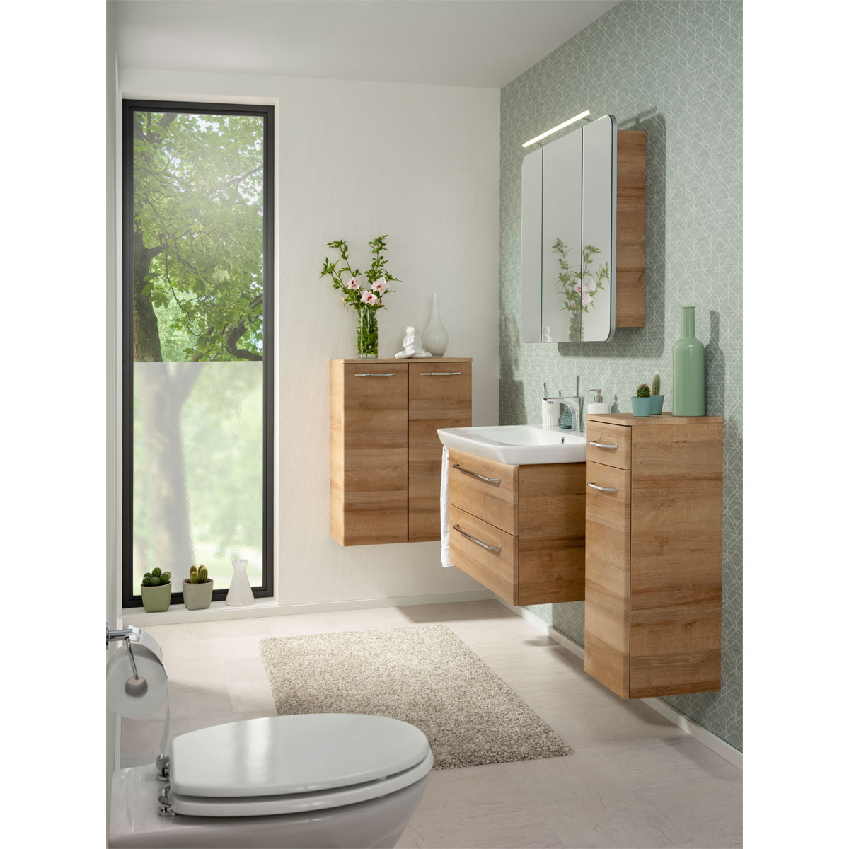 Fackelmann Waschtischunterschrank Milano 80 x 49,5 x 48 cm Ast-Eiche Bild 3