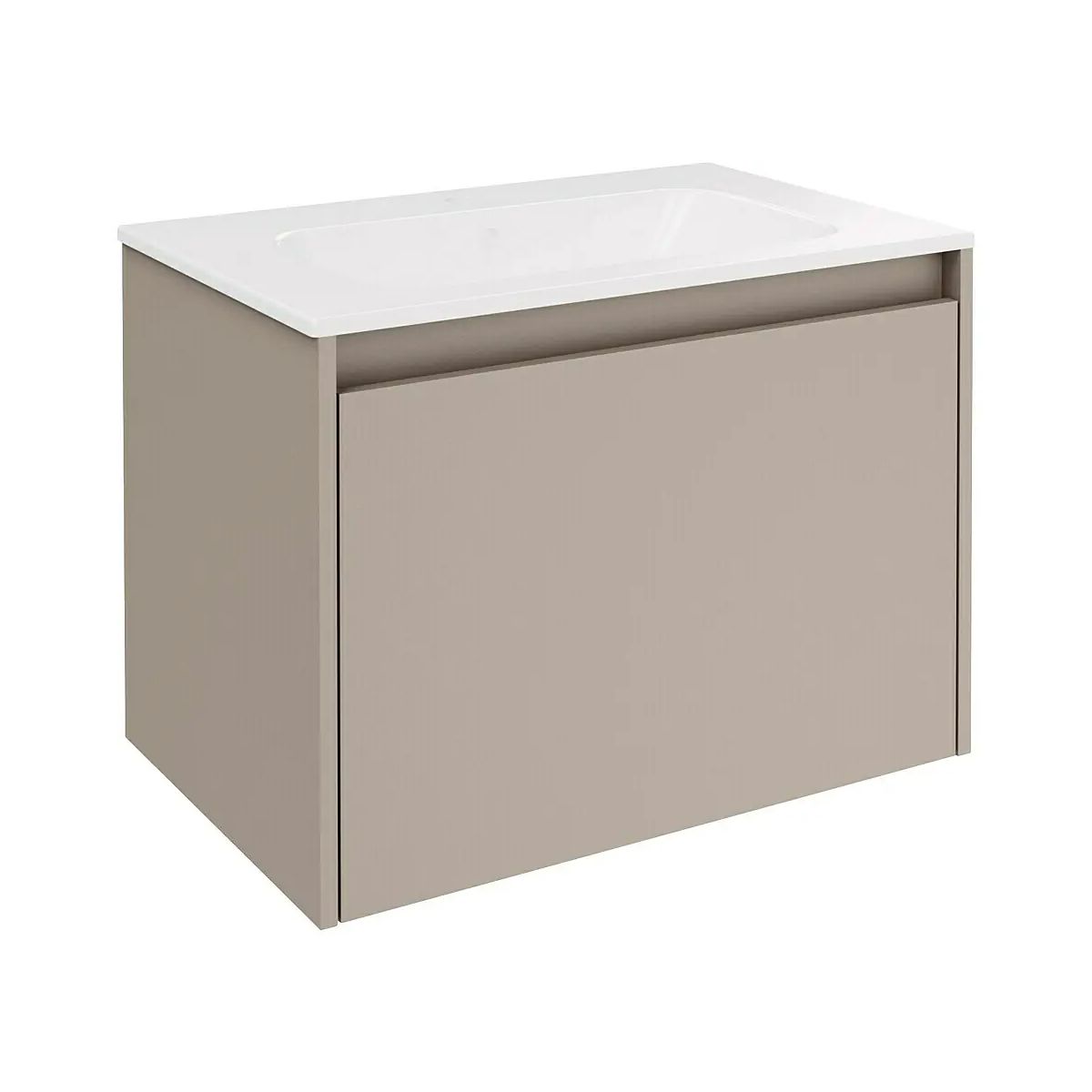 Compactline Set WTU + Keramik WT 1 Schublade Kaschmir 710x515x465mm