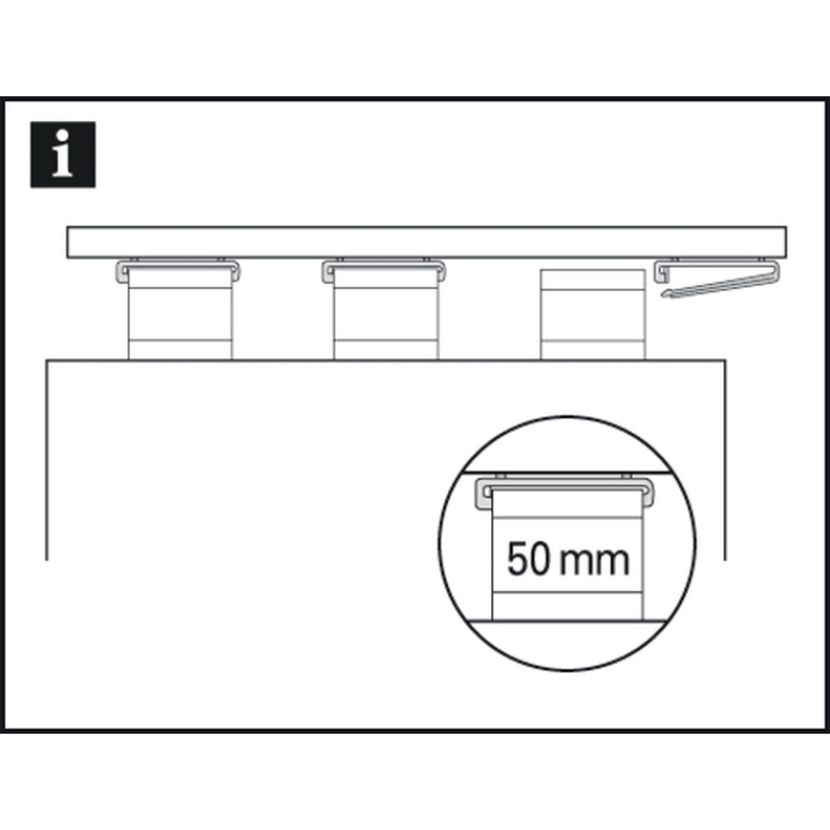 Gardinia Schlaufengleiter 5 cm weiß Bild 2