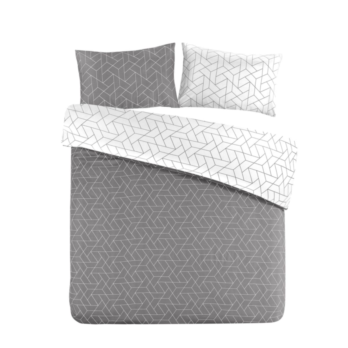 Bettwäsche Florence 125-GB Grau 140cm x 200cm / 50cm x 75cm Bild 2