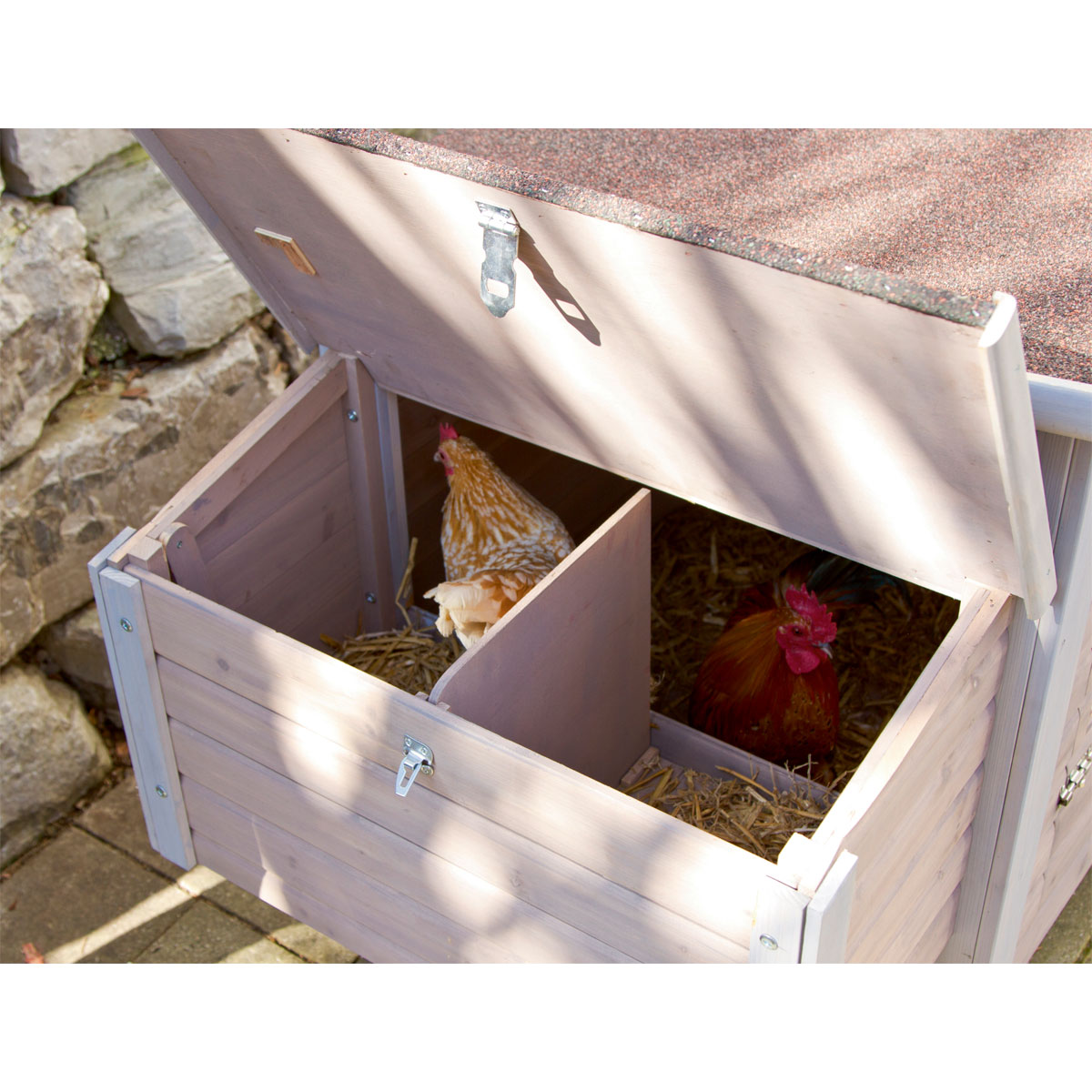 Hühnerstall Emma 146 x 85 x 74 cm braun Bild 4