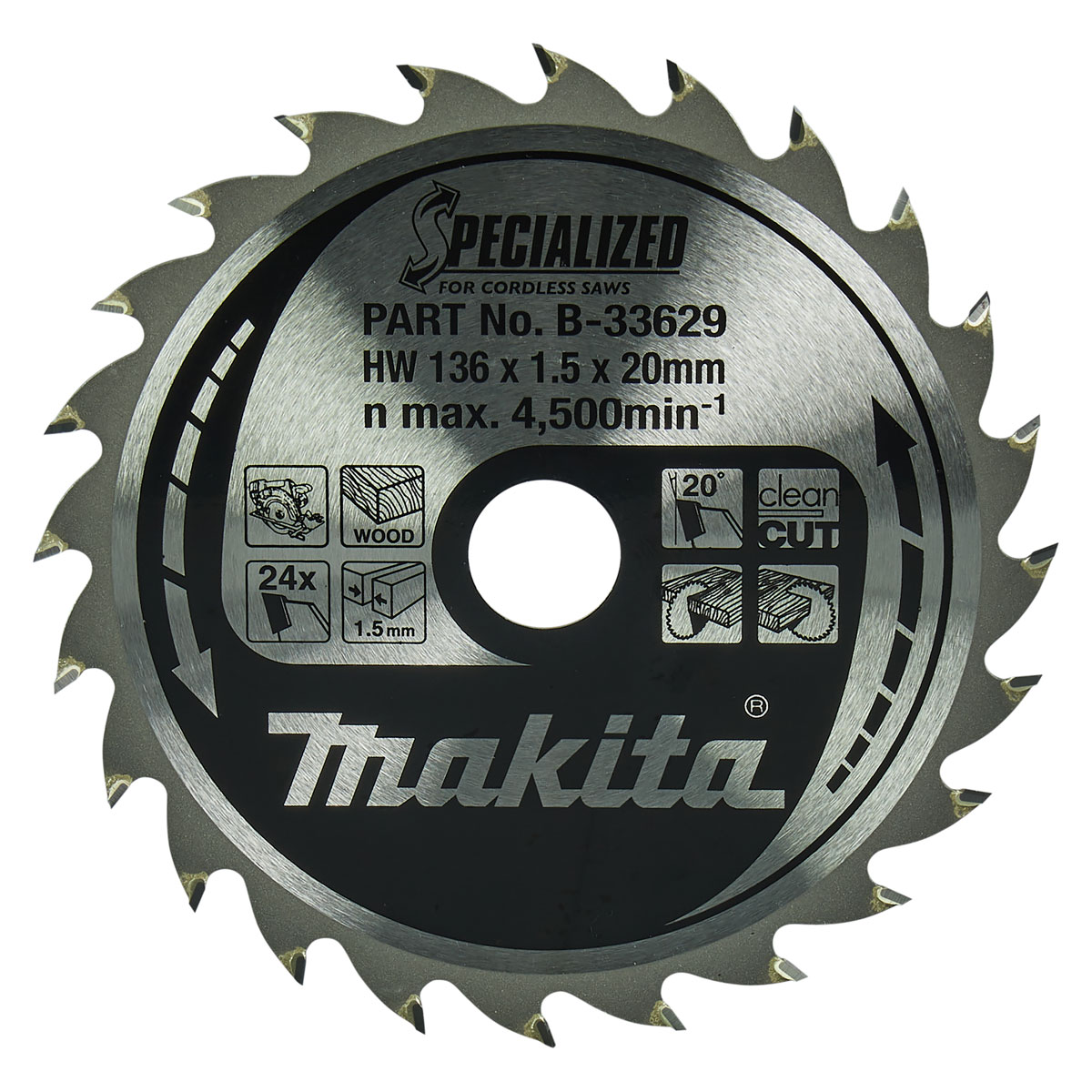 Makita Sägeblatt Specialized 136x20x24Z