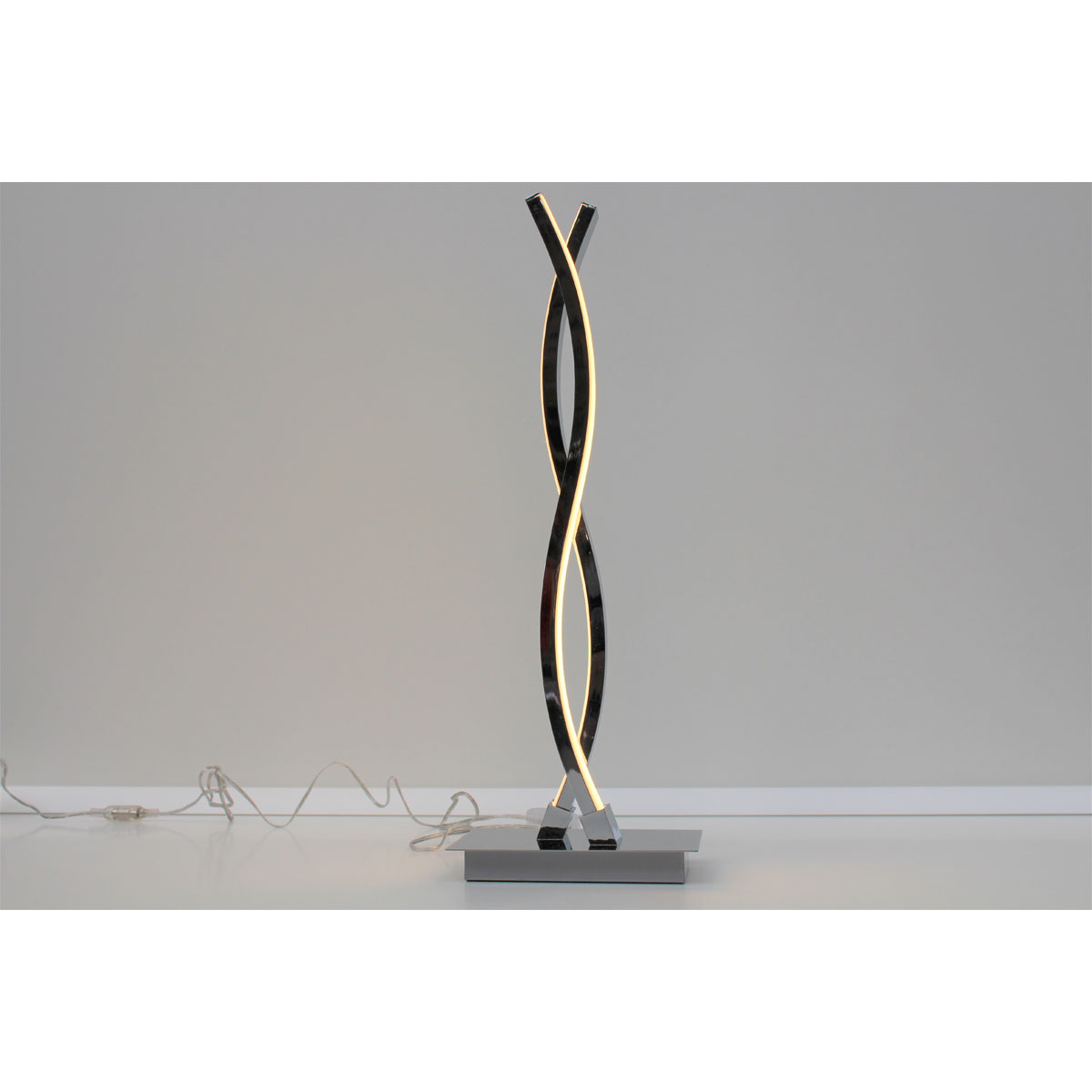 LED-Tischleuchte Lasana 2 chrom-weiß Bild 1