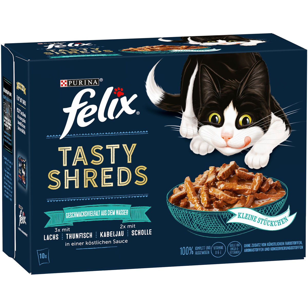 Felix Tasty Shreds Geschmacksvielfalt aus dem Wasser 10 x 80g