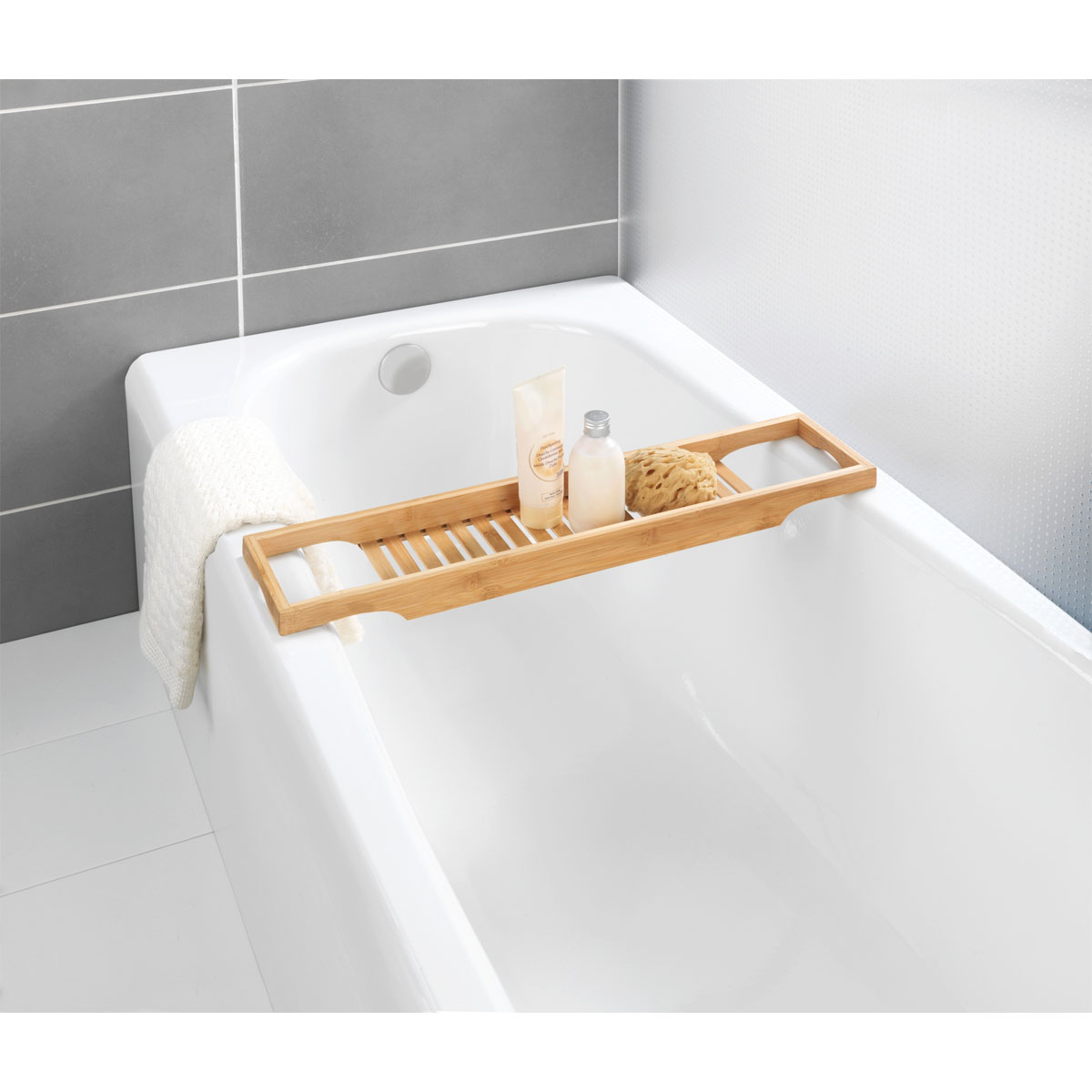 Wenko  Badewannenablage Bambusa aus Bambus Badewannenbrücke Bild 8