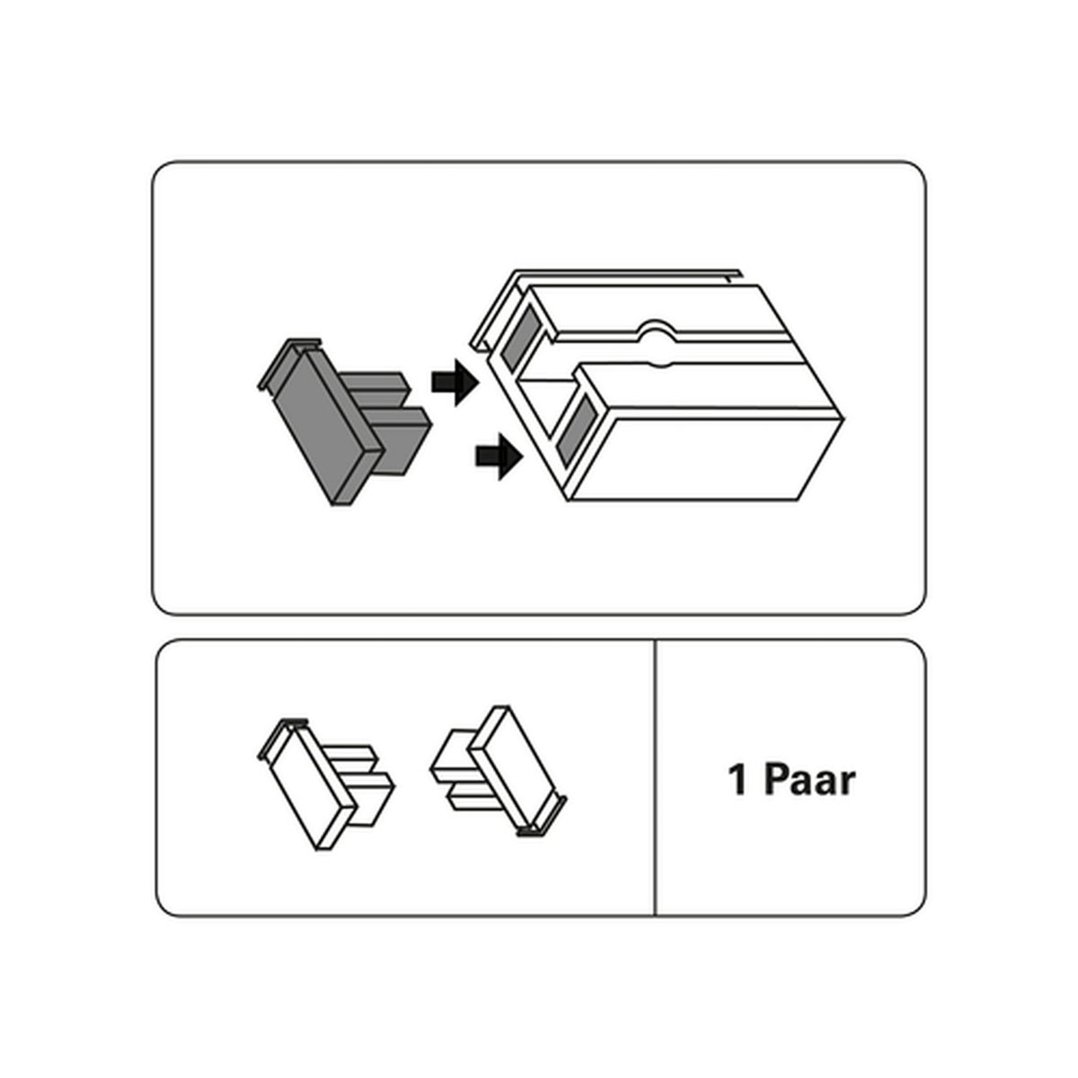 Gardinia Endstücke GE1 weiß Bild 2