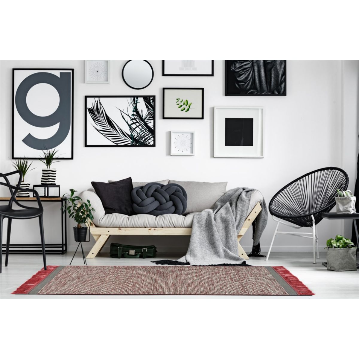 Nomad 8064 Grau / Rot 170cm x 240cm Bild 2