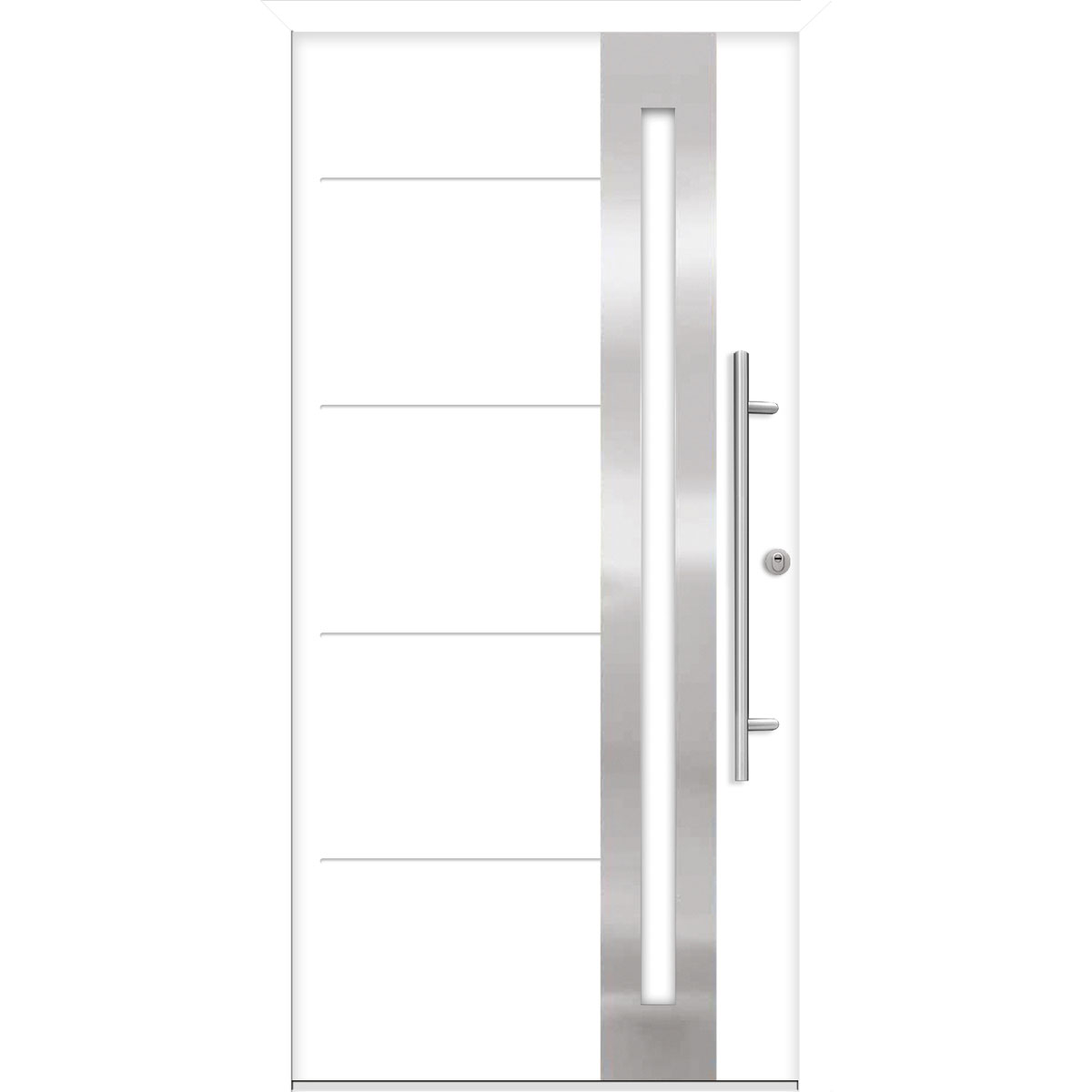 SplenDoor  Premium-Haustür Passivedoor Eksjo RC2 energiesparend einbruchsicher weiss 100 x 200 cm rechts