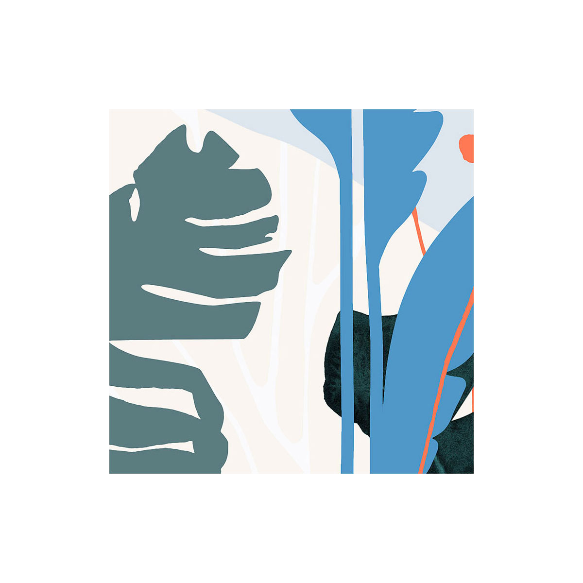 Komar  Vlies Fototapete Tropical Shapes 300x280 cm Bild 5