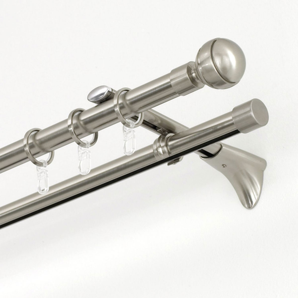 Gardinia Endstück Chicago Kugel für Durchmesser 20 mm Edelstahl-optik Bild 2